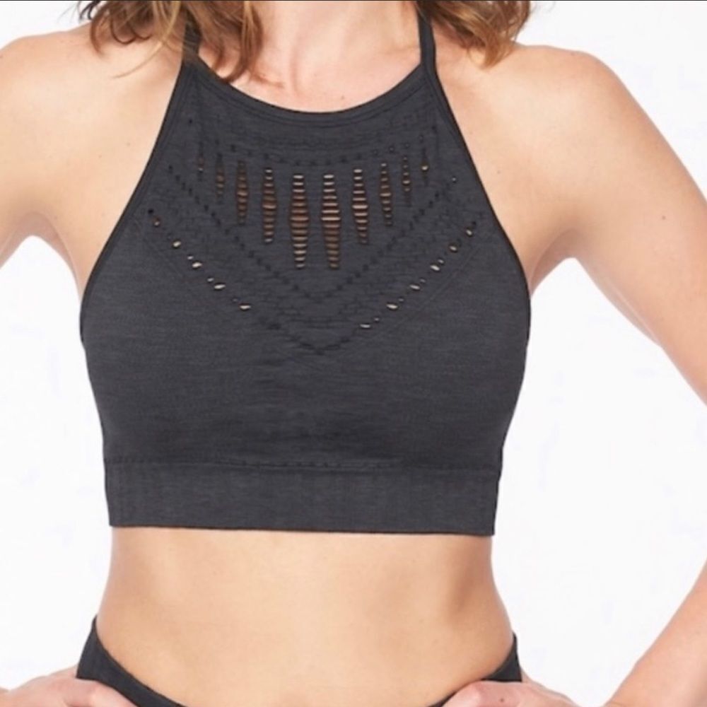 Athleta Halasana Sports Bra Gray size M